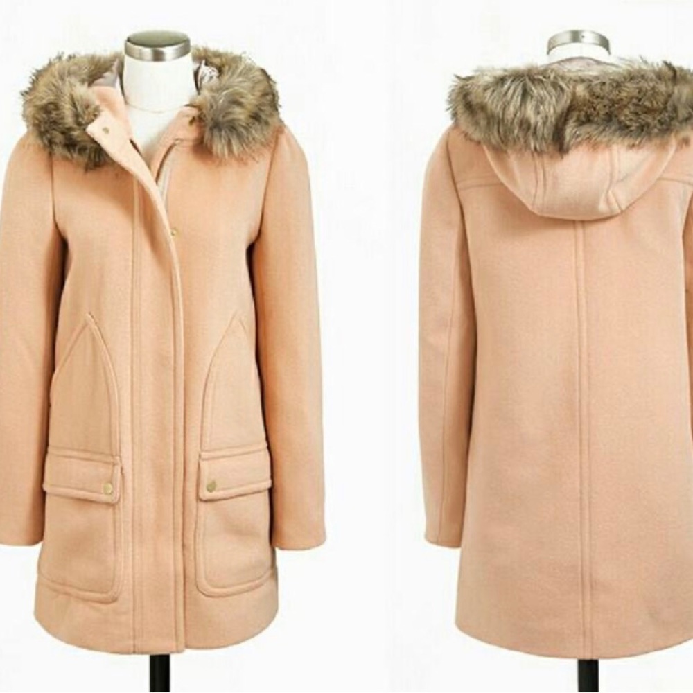 J.crew vail parka wool blend coat size 6